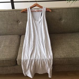 gray cotton midi-dress